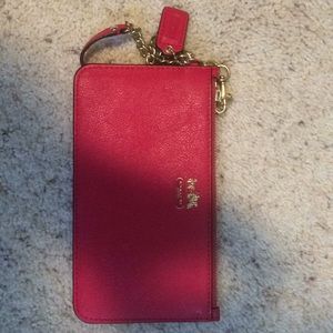 Red Coach Wristlet